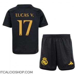 Real Madrid Lucas Vazquez #17 Terza Maglia Bambino 2023-24 Manica Corta (+ Pantaloni corti)